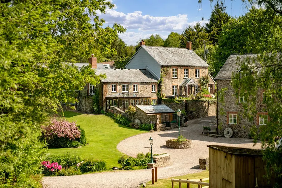 Electric car charging at Millbrook Estate holiday cottages, North Devon